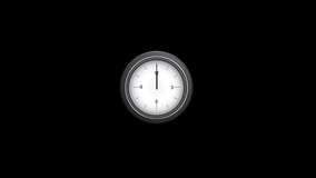 Time Lapse Clock Transparent Alpha Video Animation