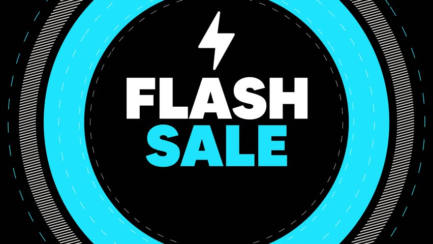 Flash sale graphic element. flash banner design background 4k animation V3