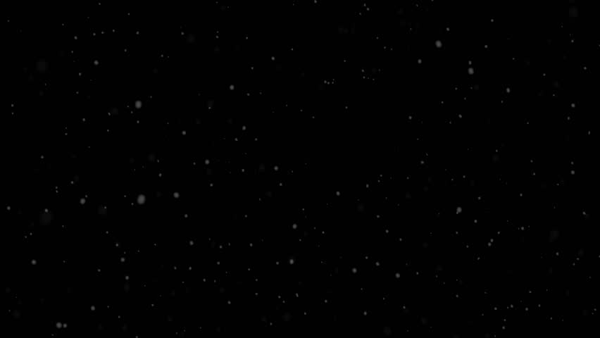 Snowfall footage on black background for the video and animations, a snowstorm, snowflakes in the wind, or on a calm winter day. This overlay will be a great addition to your motion design project