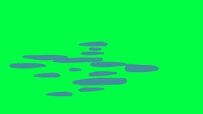 (Green screen animation) 2D cycle of in situ water waves on still water, for example in a pond or...
Chroma key.