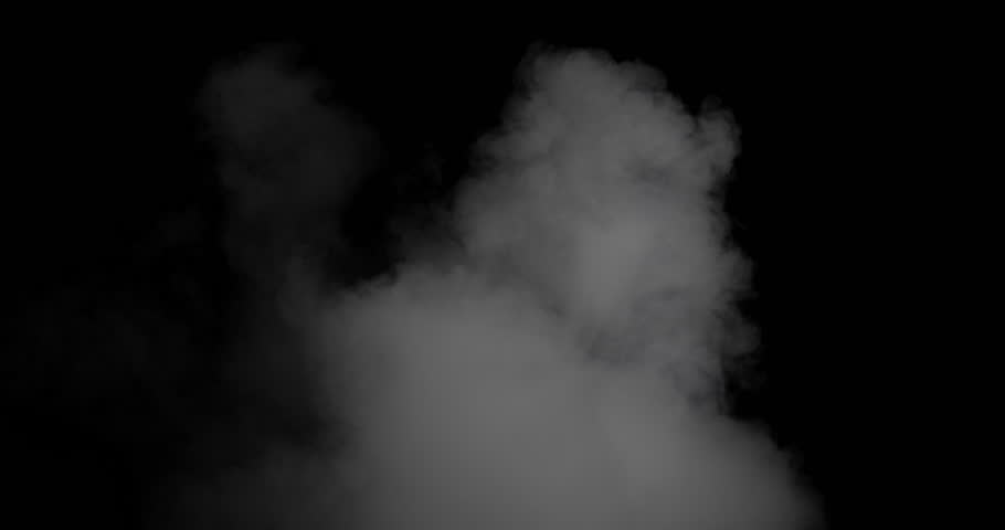 Fog  Smoke with black background in Studio lighting. Neutral color white fog. Small separate fog clouds. 4K DCI Resolution for VFX use | Shutterstock HD Video #1098733967