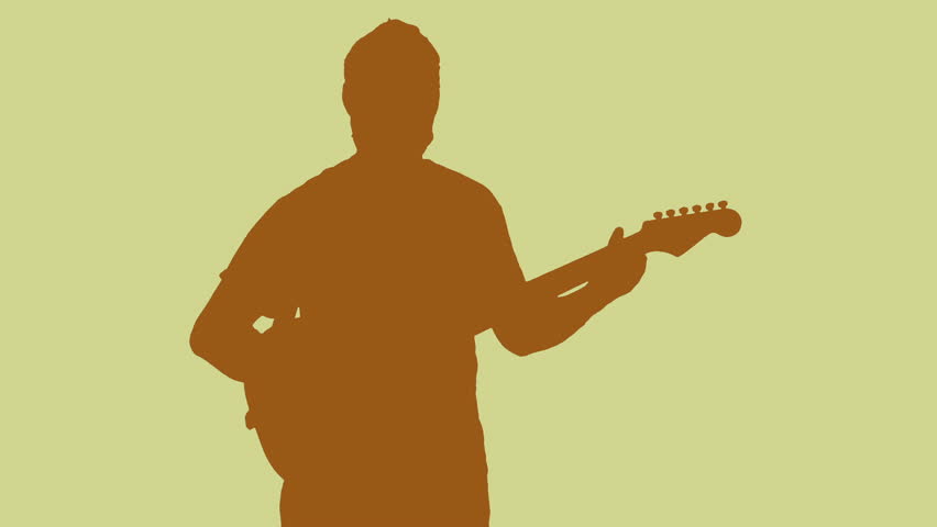 Musician Playing The Guitar Silhouette | Shutterstock HD Video #1098784533