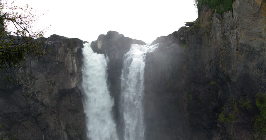 Snoqualmie Falls Waterfall with Low Water Flow