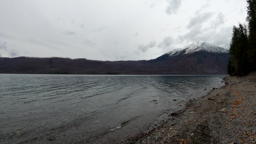 Glacier National Park on a cold, winter day in the state of Montana