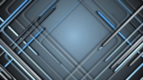 Blue grey stripes abstract geometric corporate background. Seamless looping motion design. Video animation Ultra HD 4K 3840x2160
