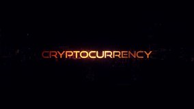 3D animation of Crypto Currency glow glitch text digital effect cinematic title background. Ending cover for intro, title banner. colorful retro gaming console style. - Powered by Shutterstock - Get 15% off with code: PIKWIZARD15