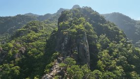 Drone video of Jebibong Peak in Woraksan National Park, Korea 03