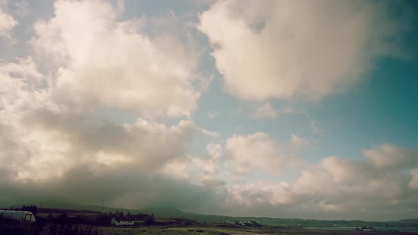 A beautiful Scottish sky view time lapse. 