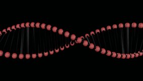 DNA Double Helix Transparent Alpha Video 3D Animation