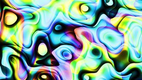 Moving random wavy texture. Psychedelic wavy animated abstract curved shapes. Looping HD footage.