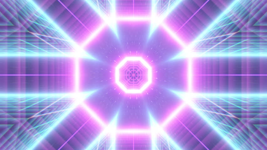 Colorful abstract kaleidoscopic neon pattern animation | Shutterstock HD Video #1098823583