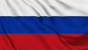 Russian national flag waving in the wind. Seamless looping animation of Russian waving flag. Closeup of Russian waving flag. - Powered by Shutterstock - Get 15% off with code: PIKWIZARD15