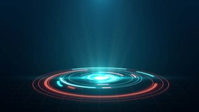 Orange and green stand background, Technology and futuristic concept, Showcase, Empty space, Backdrop, Animation, 4h resolution - Powered by Shutterstock - Get 15% off with code: PIKWIZARD15