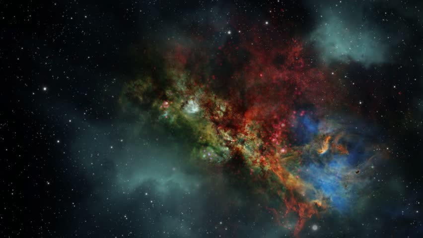 Great universe, nebula moving in space | Shutterstock HD Video #1098837995