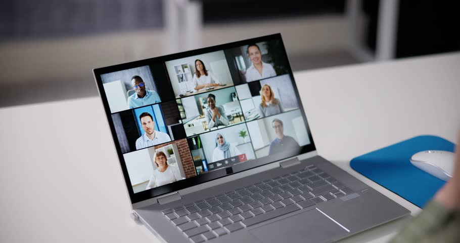 Online Video Conference Webinar Call. Videoconference Meeting