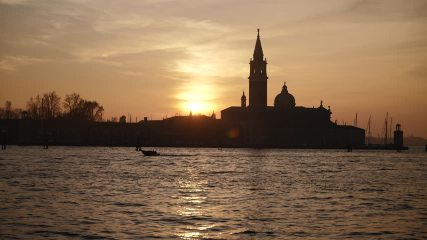 Venice, Italy - Sunset on the San Marco basin