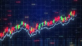 Abstract Stock Market Chart Animation With Number Moving, Business And Finance Growing Chart Analysis Data Chart, Global Business Data Chart Background ,stock Market Data Analysis Background - Powered by Shutterstock - Get 15% off with code: PIKWIZARD15