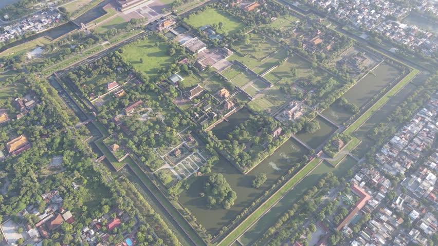 Hue Citadel was the capital of the Nguyen Dynasty in Vietnam. This is the overall video of the city seen from above