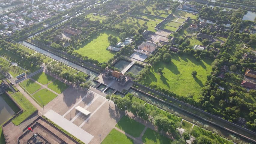 Hue Citadel was the capital of the Nguyen Dynasty in Vietnam. This is the overall video of the city seen from above