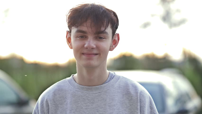 Teenager portrait on the city street.