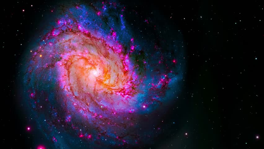 A spiral galaxy seen from space. Elements of This Video Furnished by NASA. | Shutterstock HD Video #1098860029