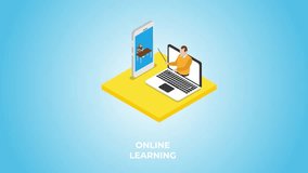 Education concept teacher and student with online Learning 3d animation cartoon in 4k - Powered by Shutterstock - Get 15% off with code: PIKWIZARD15