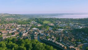Drone footage of Lewes Town in the Summer