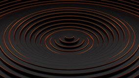 Background of black rings with gold facets moving in waves. Loop animation. 3D Illustration - Powered by Shutterstock - Get 15% off with code: PIKWIZARD15