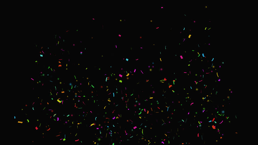 2 side exploding of Party Cracker confetti with star particle animation - Alpha channel video | Shutterstock HD Video #1098899201