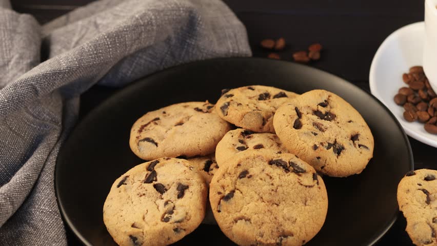 Stack of homemade oatmeal cookies