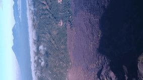 Vertical video of Lava fields at the bottom of volcano
