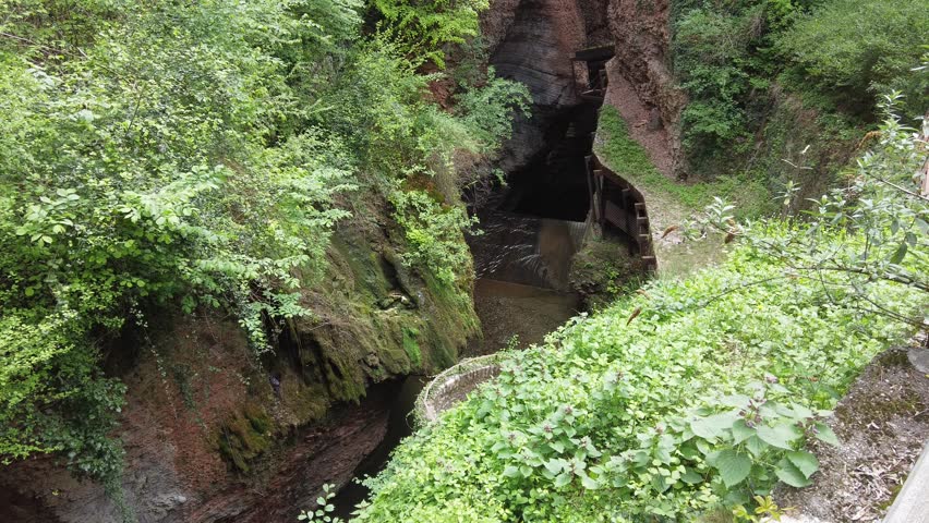 The scenographic Orrido di Ponte Alto, a beautiful canyon near Trento, Trentino Alto Adige, northern Italy.