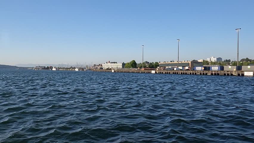 Port Gardner Bay View of Everett Port From Water
