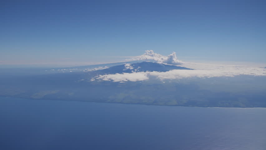 Clouds Pass by Island in Hawaii
