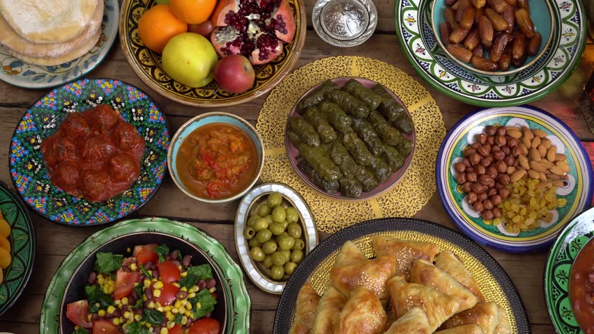 Traditional Arabic Food of Ramadan | Shutterstock HD Video #1098923503