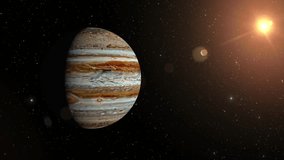Planet Jupiter 3D Video Animation
