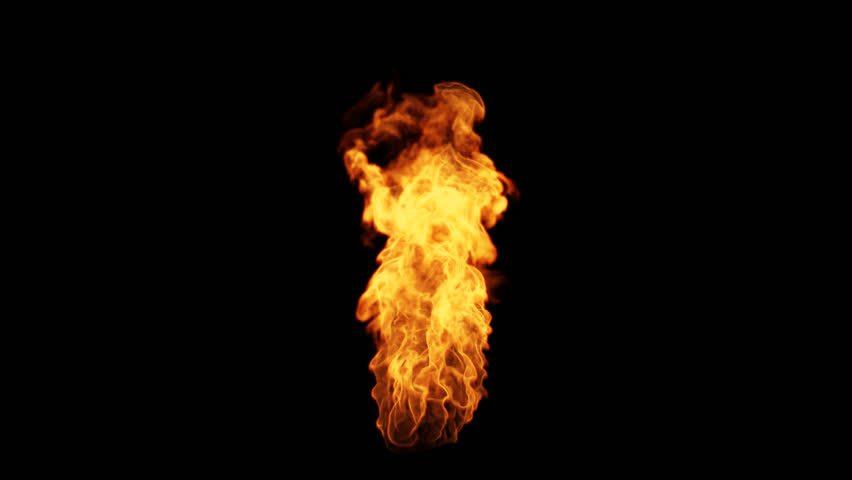fire on black background. loop fire flame. Royalty-Free Stock Footage #1098939595