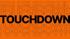 Football Touchdown Outlined Stadium Scoreboard Celebration 4K Sports Typography - 7 loopable color combinations plus alpha versions to make your own - Powered by Shutterstock - Get 15% off with code: PIKWIZARD15