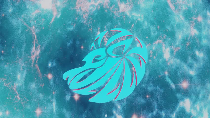 Leo. Zodiac sign. Horoscope. Space flight through the constellation. High quality 4k footage. 3D Illustration