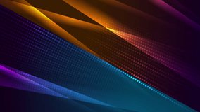 Colorful glowing stripes and dots abstract background. Seamless looping motion design. Video animation Ultra HD 4K 3840x2160