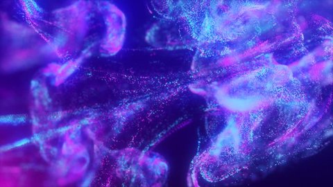 Abstract fluid explosion iridescent purple waves glowing energy magical with blur effect in liquid water. Abstract background. Video in high quality 4k, motion design 库存视频