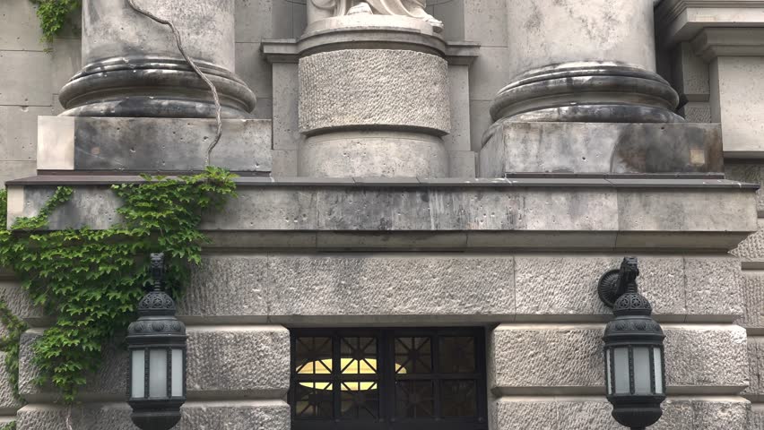 Berlin State Library (Staatsbibliothek zu Berlin), architectural exterior cinematic shot, 4k Germany