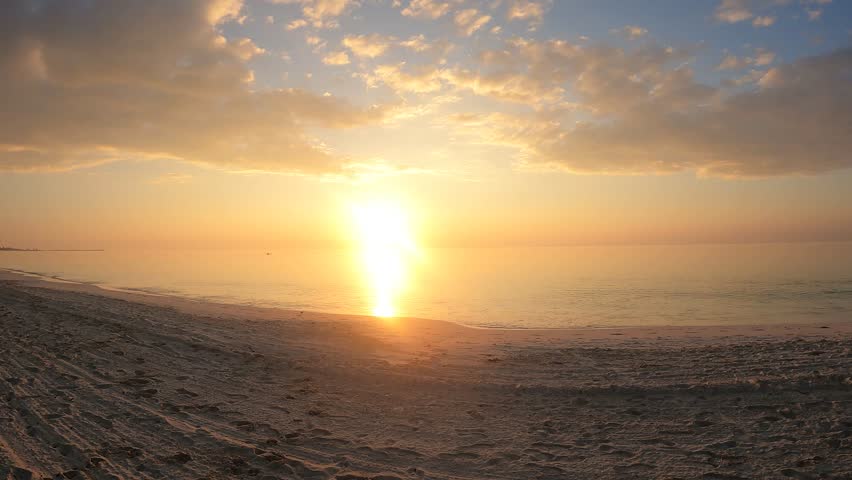 Sunrise at Grand Bahama in the caribbean sea