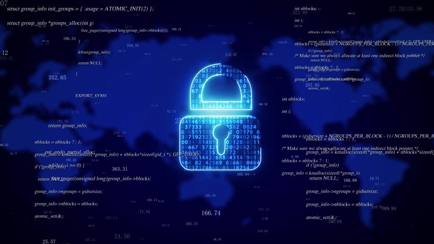 Digital combination lock and cyber security concept background | Shutterstock HD Video #1098966623