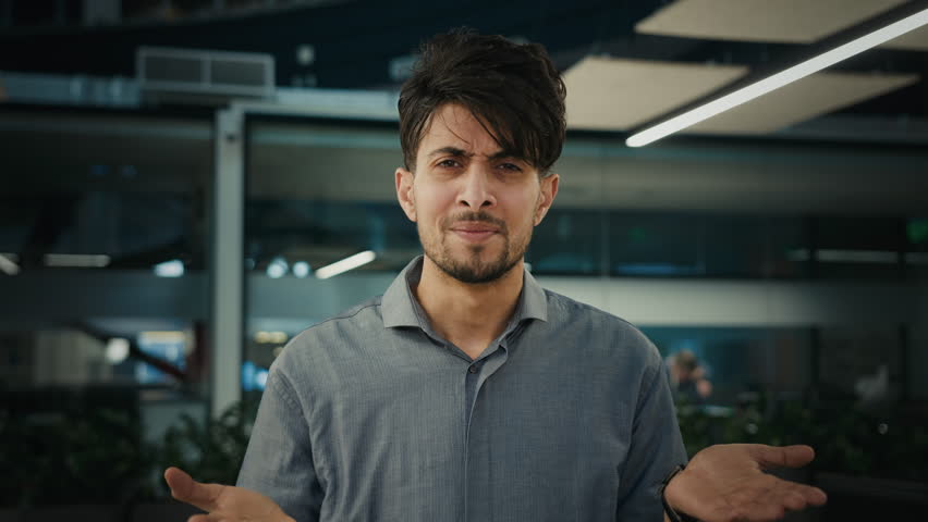 Displeased upset arabian man businessman manager ceo agent boss feel despair frustration fail business project debt financial problem annoyed dissatisfied male cover face with hand shame make mistake | Shutterstock HD Video #1098972059