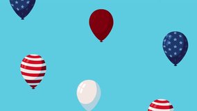 usa flag in balloons helium pattern ,4k video animated - Powered by Shutterstock - Get 15% off with code: PIKWIZARD15