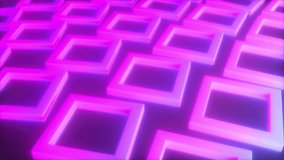 Neon squares. Computer generated 3d render