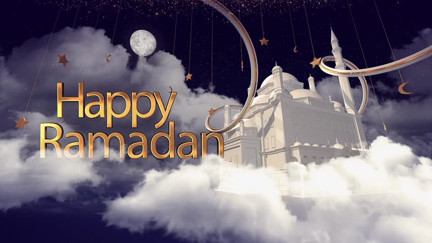 Ramadan Kareem video animation Arabic text translation: Ramadan Kareem, holy month for Muslim  | Shutterstock HD Video #1098975723