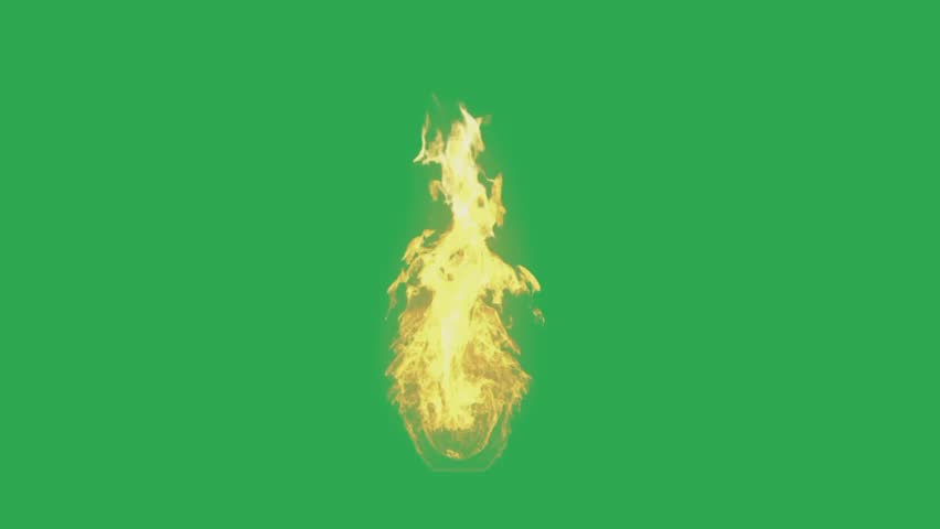 Flaming Fireball Animation Loop Greenscreen Background Royalty-Free Stock Footage #1098981923