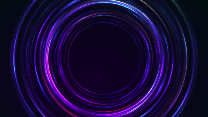 Blue violet neon laser rings abstract futuristic design. Seamless looping techology motion design. Video animation Ultra HD 4K 3840x2160 Royalty-Free Stock Footage #1098984705